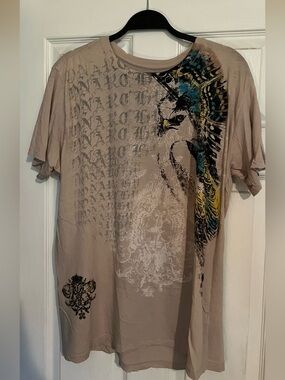 Monarchy Men's Graphic T-Shirt in Grey XXL